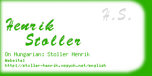 henrik stoller business card